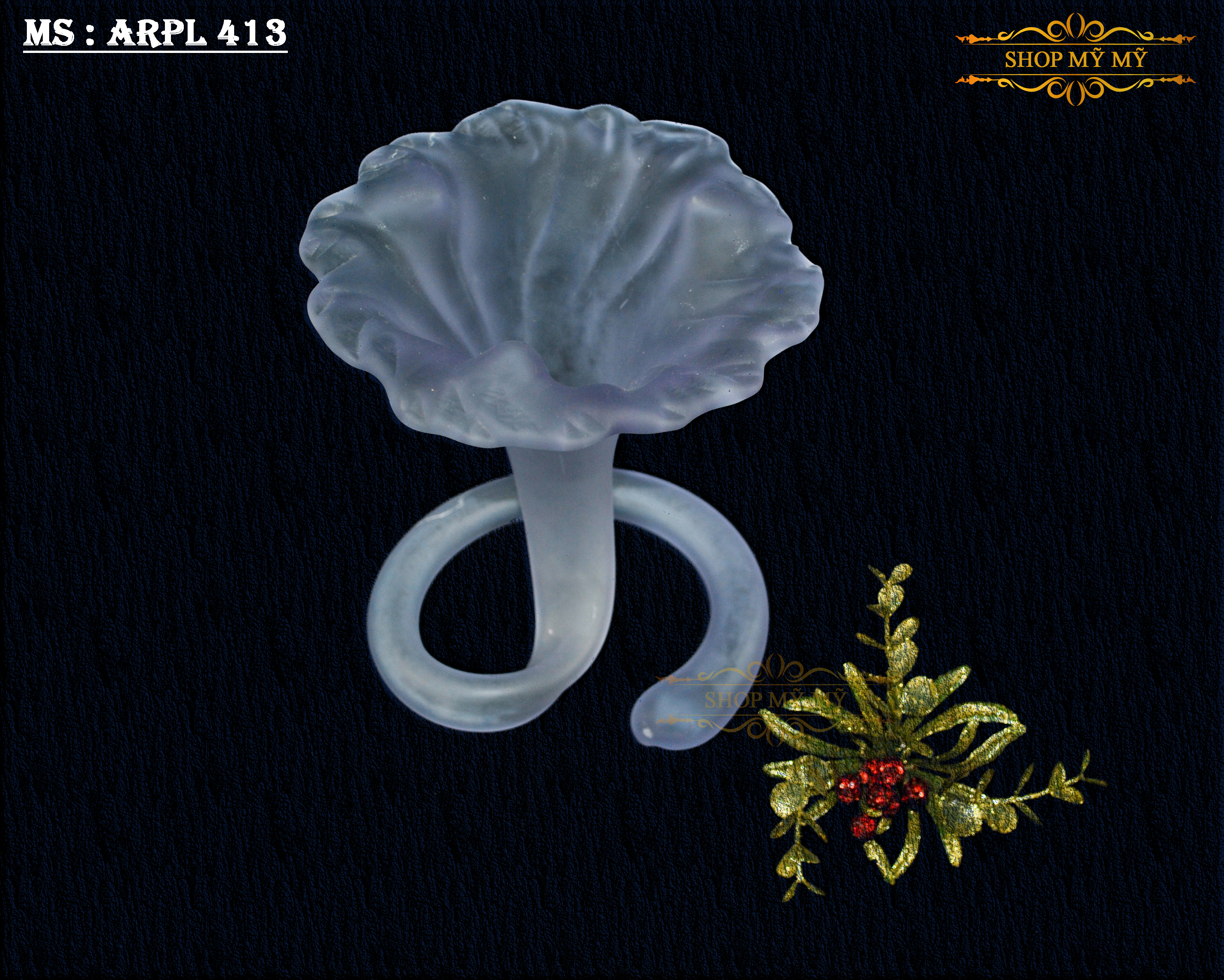 Bình thủy tinh cao cấp nhám dùng trang trí của Ý