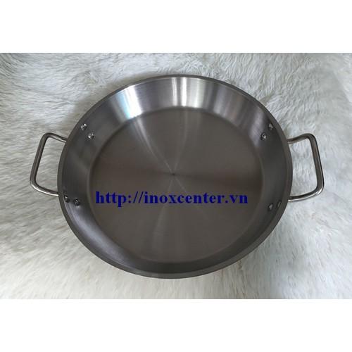 Chảo inox 2 quai 3 đáy 36 Cm dày – Chảo xào, chiên, rán INOXCENTER83