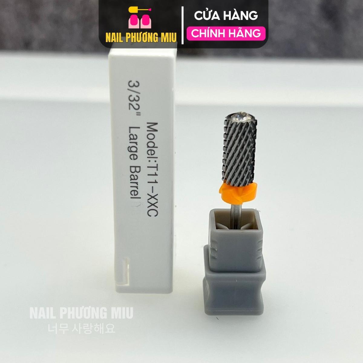Đầu Mài Móng Titan Siêu Phá T11-XXC Cao Cấp Chuyên Dụng Phá Gel Phá Bột Làm Nail, Đầu Mài Hình Trụ 3/32&quot; Vonfram Siêu Bền Bén, Mài Êm 2 Chiều
