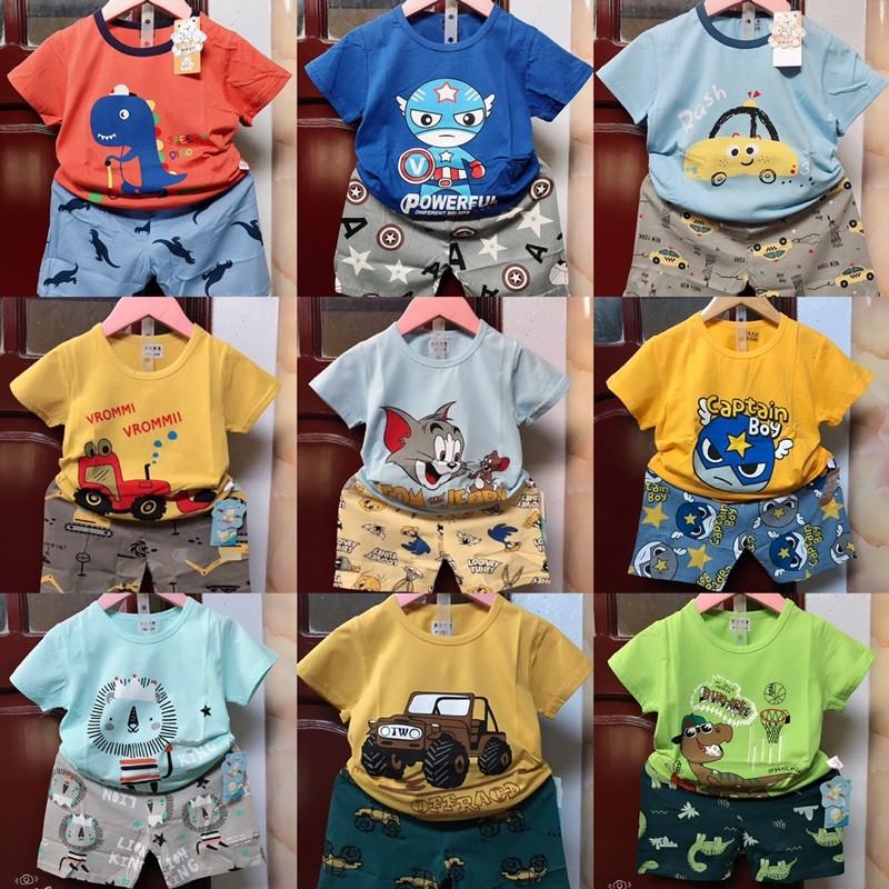 Bộ Xuất Hàn cộc tay cho bé từ 8-11kg combo 5 bộ