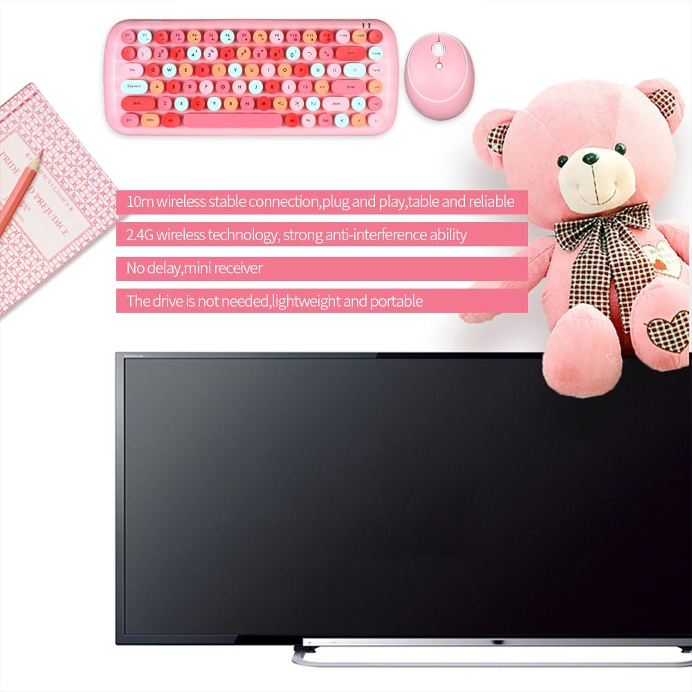 Bàn phím Chuột không dây 2.4G Màu hỗn hợp 84 Phím Mofii CANDY