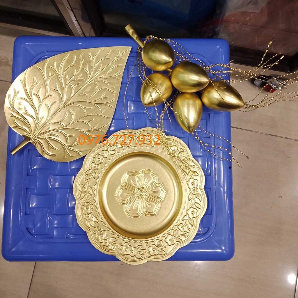 Trầu cau thờ cúng bằng đồng, lá trầu quả cau bằng đồng
