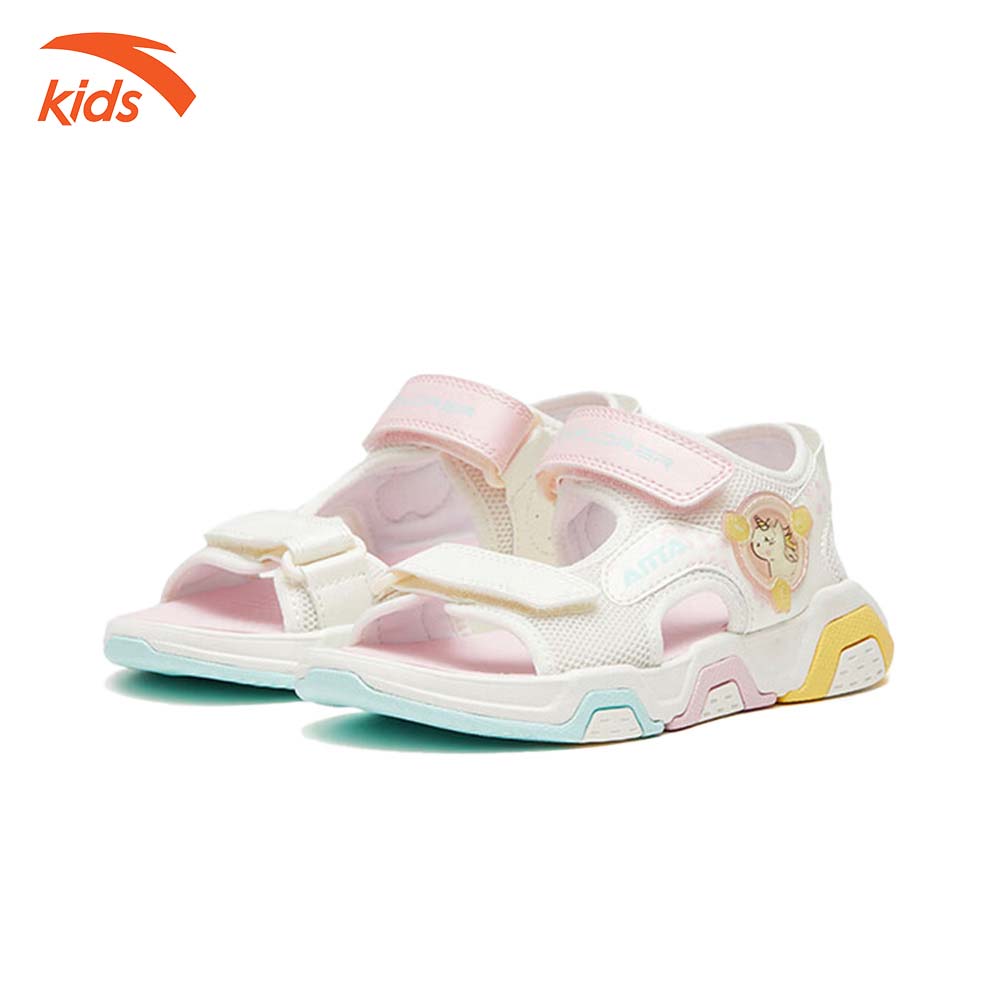 Sandals thời trang thể thao bé gái Anta Kids siêu nhẹ, quai dán tiện lợi, thoáng khí W322329971