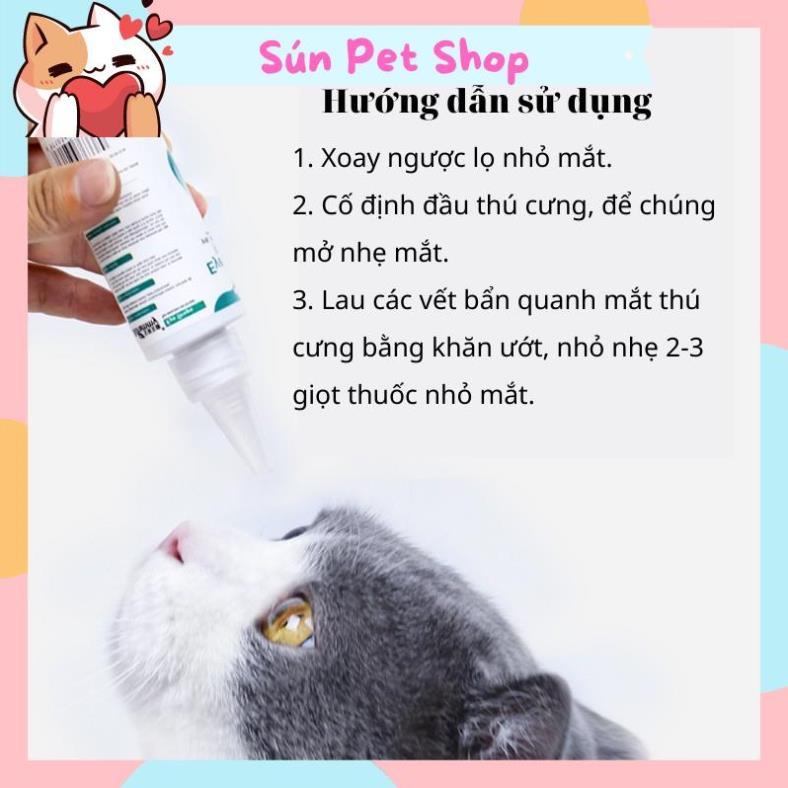 Lọ nhỏ mắt Borammy cho chó mèo 60ml