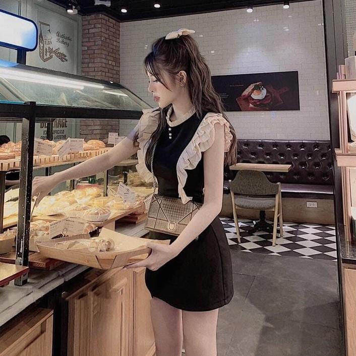 Đầm tiểu thư cánh tiên phối voan dễ thương cho nàng