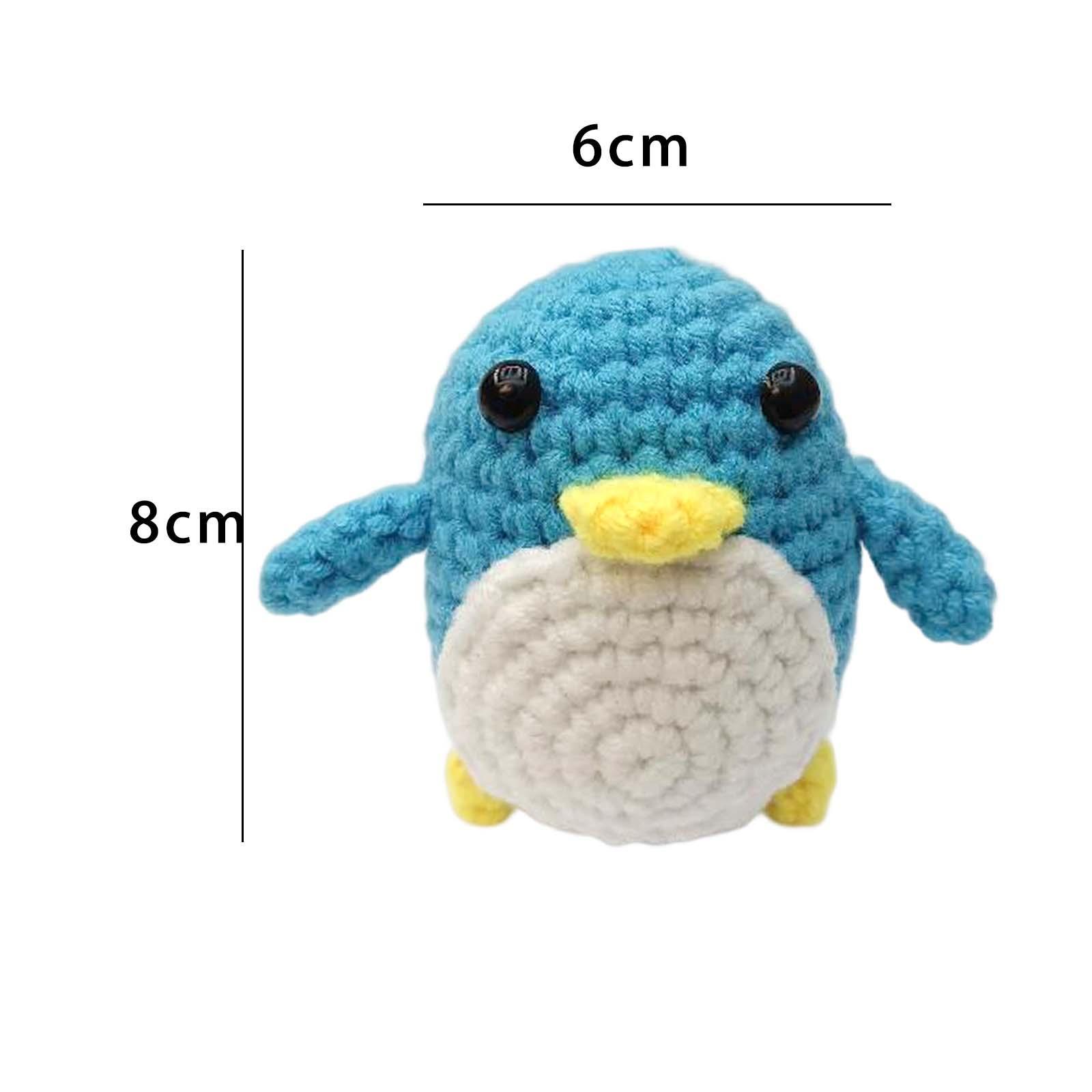 Crochet Kit Sewing Craft DIY Kit Creative Hand Knitting Toy Penguin Plush Doll for Starter Adults Perfect Gift Home Decor Pendants