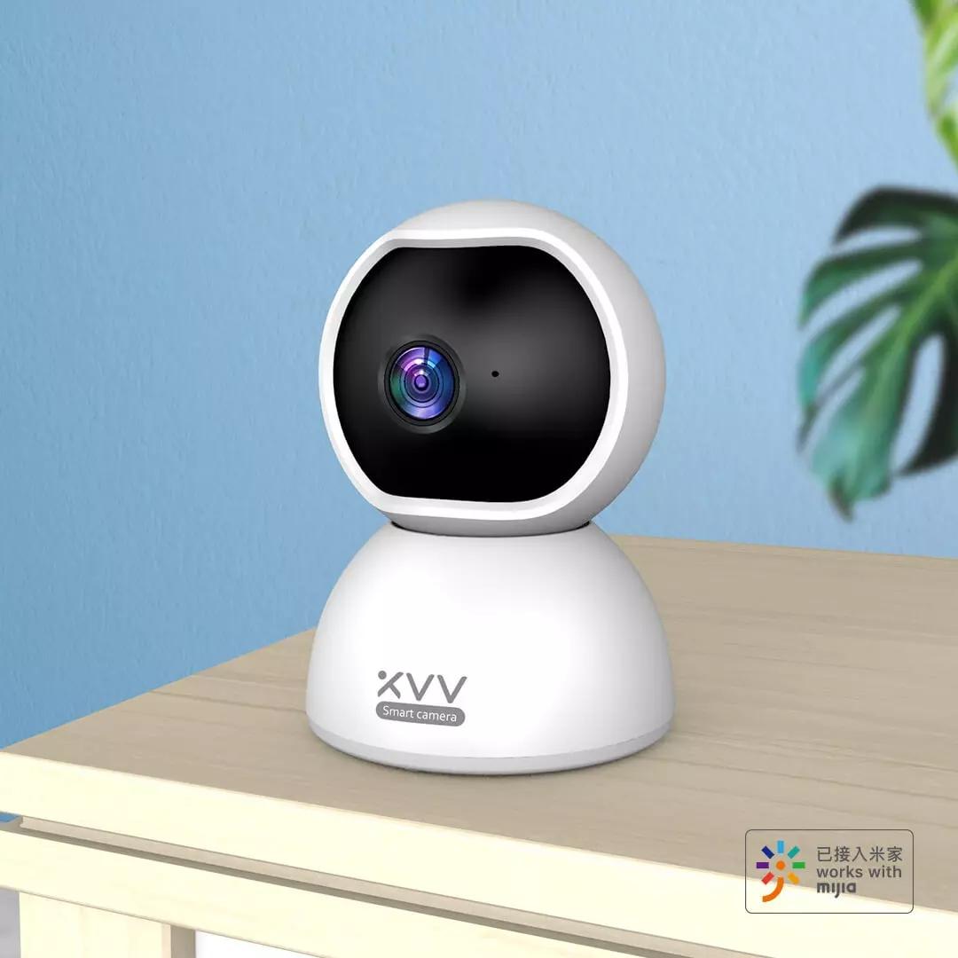 Máy ảnh Xiaovv Smart 360 Q2 PTZ 1296P HD WiFi WIFI Wireless CCTV Giám sát webcam Cảnh báo âm thanh trong nhà