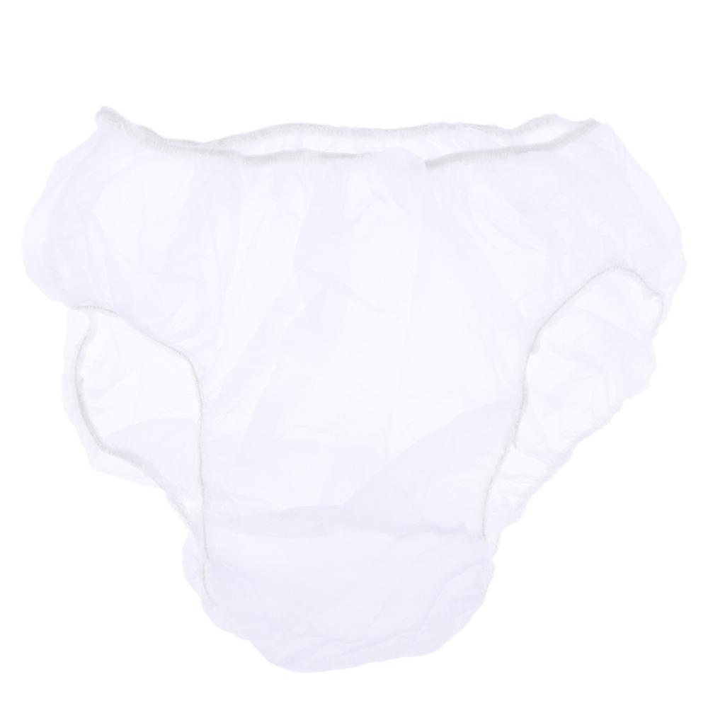 2x50pcs Nonwoven Underwear Panties Handy Briefs for Travel Hotel Spa White