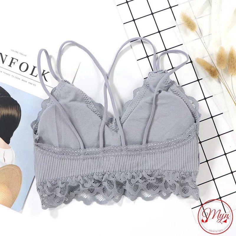 ÁO BRA REN TIỂU THƯ DÂY CHÉO MỀM MẠI GỢI CẢM