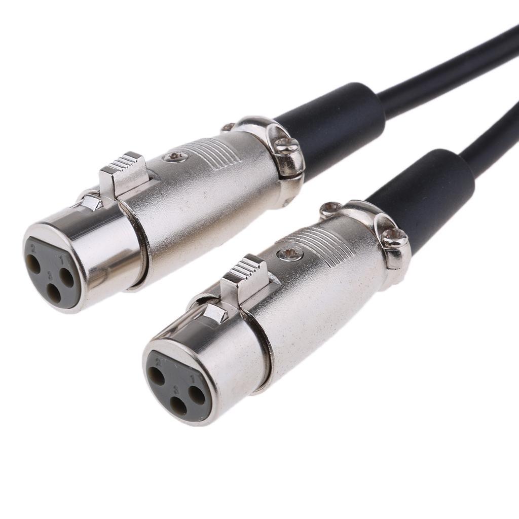 XLR Adapter Cable XLR 3Pin 2 Female to Female Adapter Extension Cord