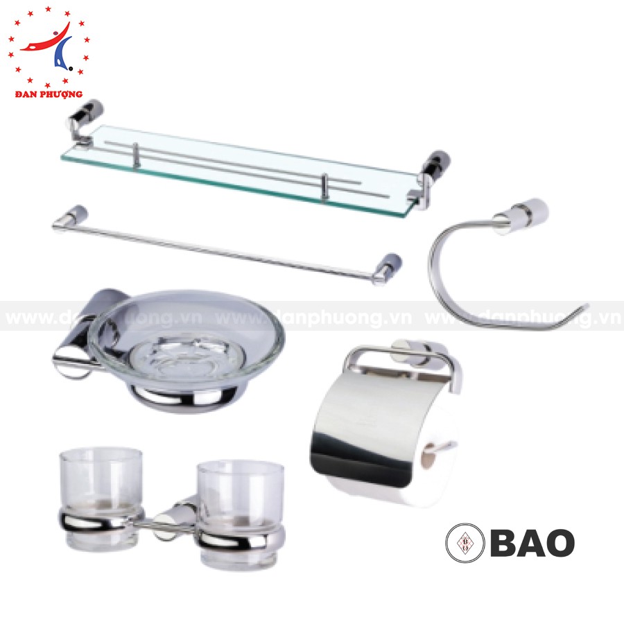 Combo phụ kiện phòng tắm Inox 304 cao cấp - Đầy đủ phụ kiện đi kèm VN4A