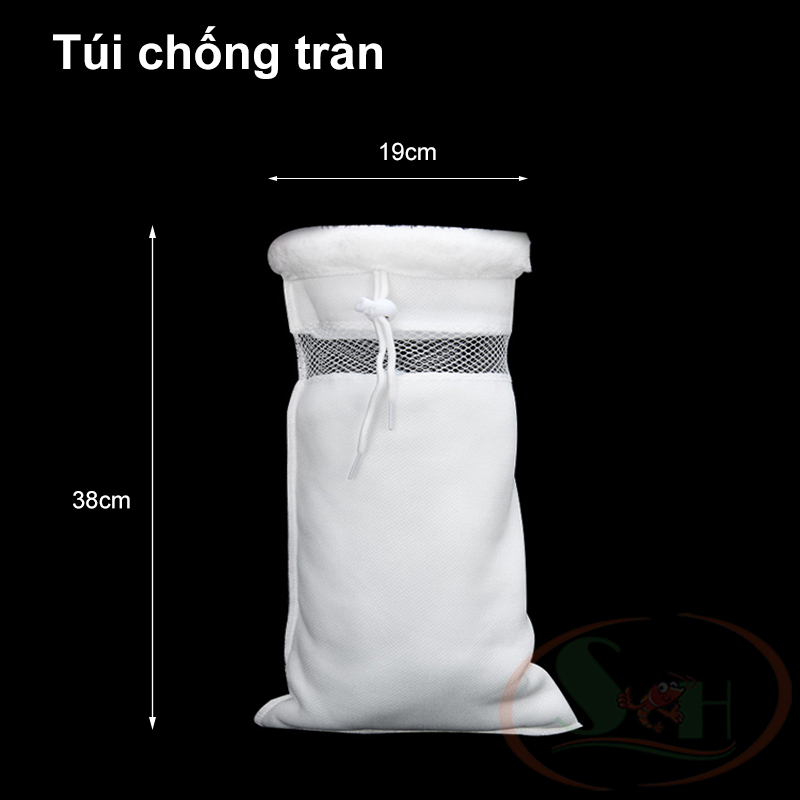 Túi lọc cặn hai lớp dây rút chống tràn lọc phân cặn thô bể cá thủy sinh công nghệ