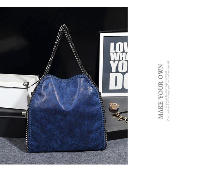 Phụ Nữ Độc Đáo Thiết Kế Dây Chuyền Trang Trí Cầm Tay Đeo Vai Phong Cách Vintage Da PU Tay Tay Túi