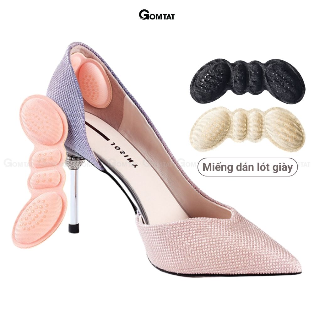 Miếng dán lót giày GOMTAT chống rớt gót, có lớp gai silicon bám chân, mặt sau có keo siêu dính - GOT-MAO-9002