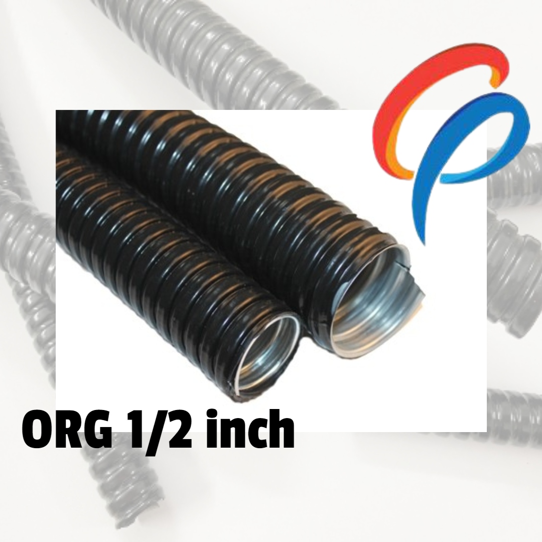 Ống ruột gà lõi thép bọc nhựa PVC phi 1/2 inch