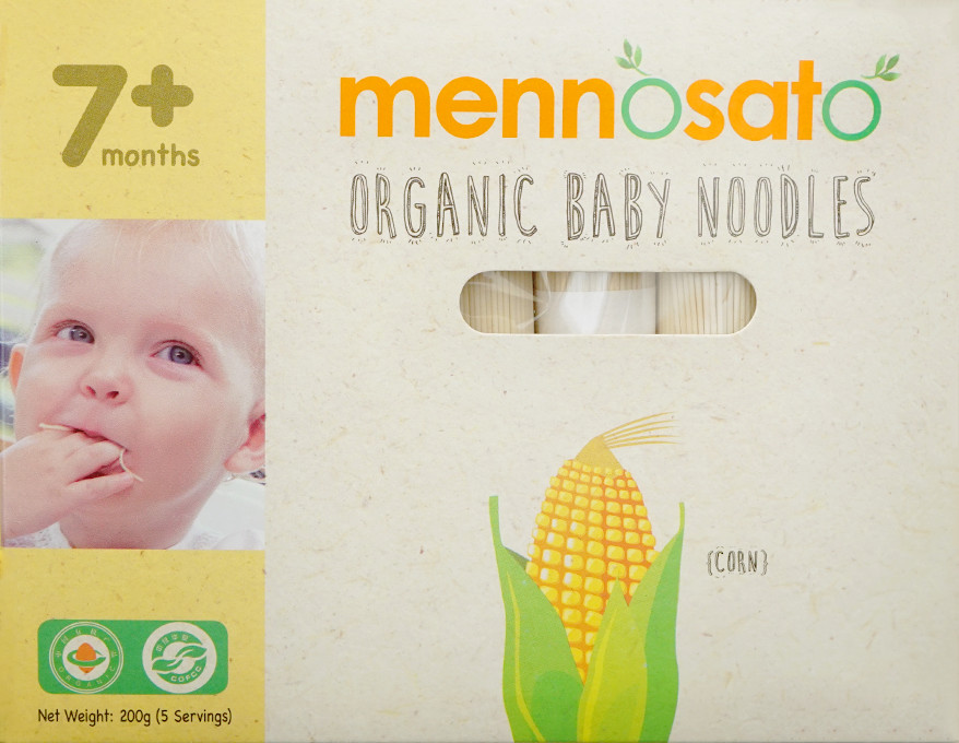 MÌ ăn dặm hữu cơ cho bé vị Bắp ngô Corn 200g Men No Sato