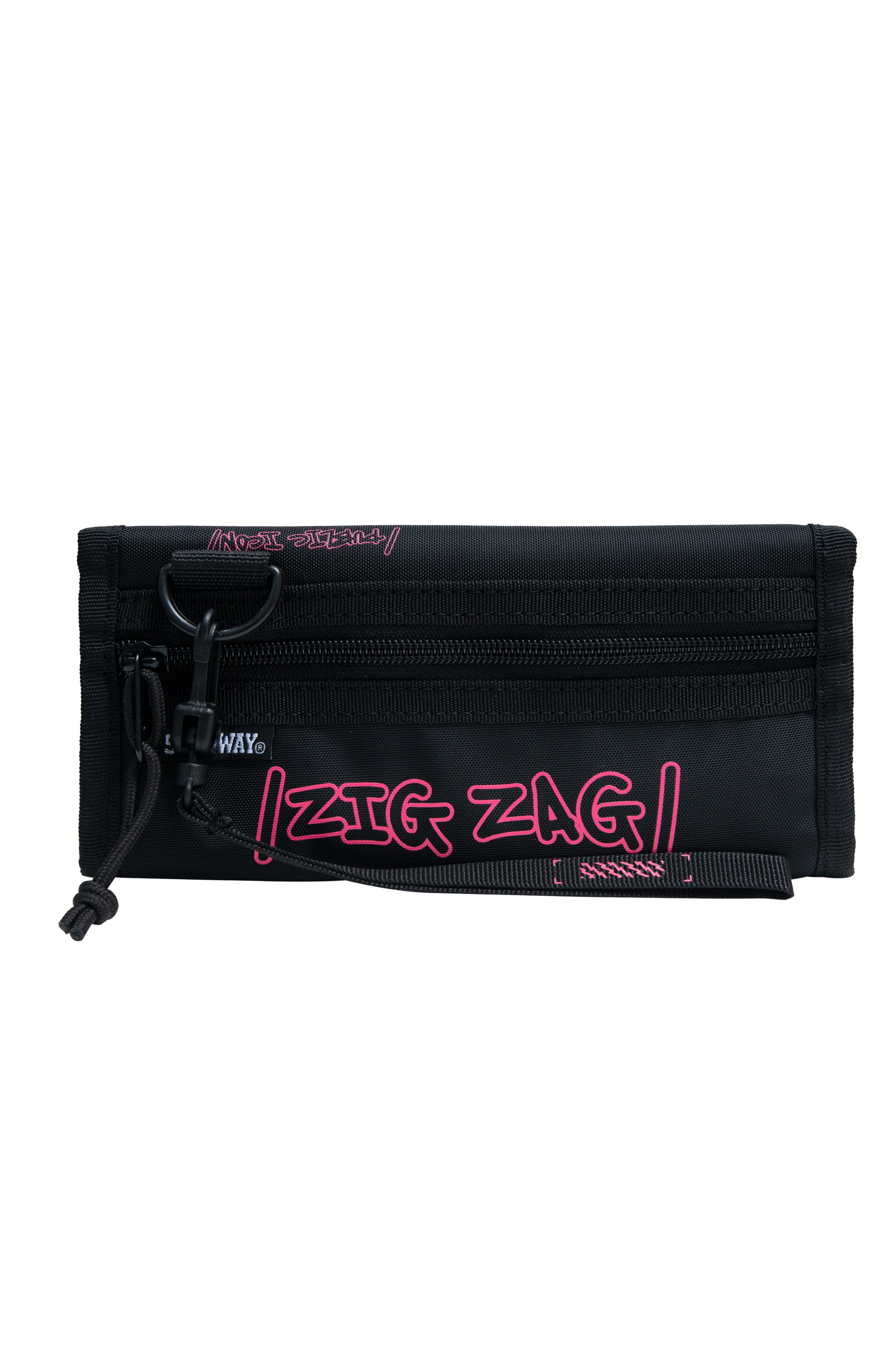 Ví Dài Đen Chữ Hồng 5THEWAY aka /PUBLIC ICON/ LONG WALLET in HOT PINK
