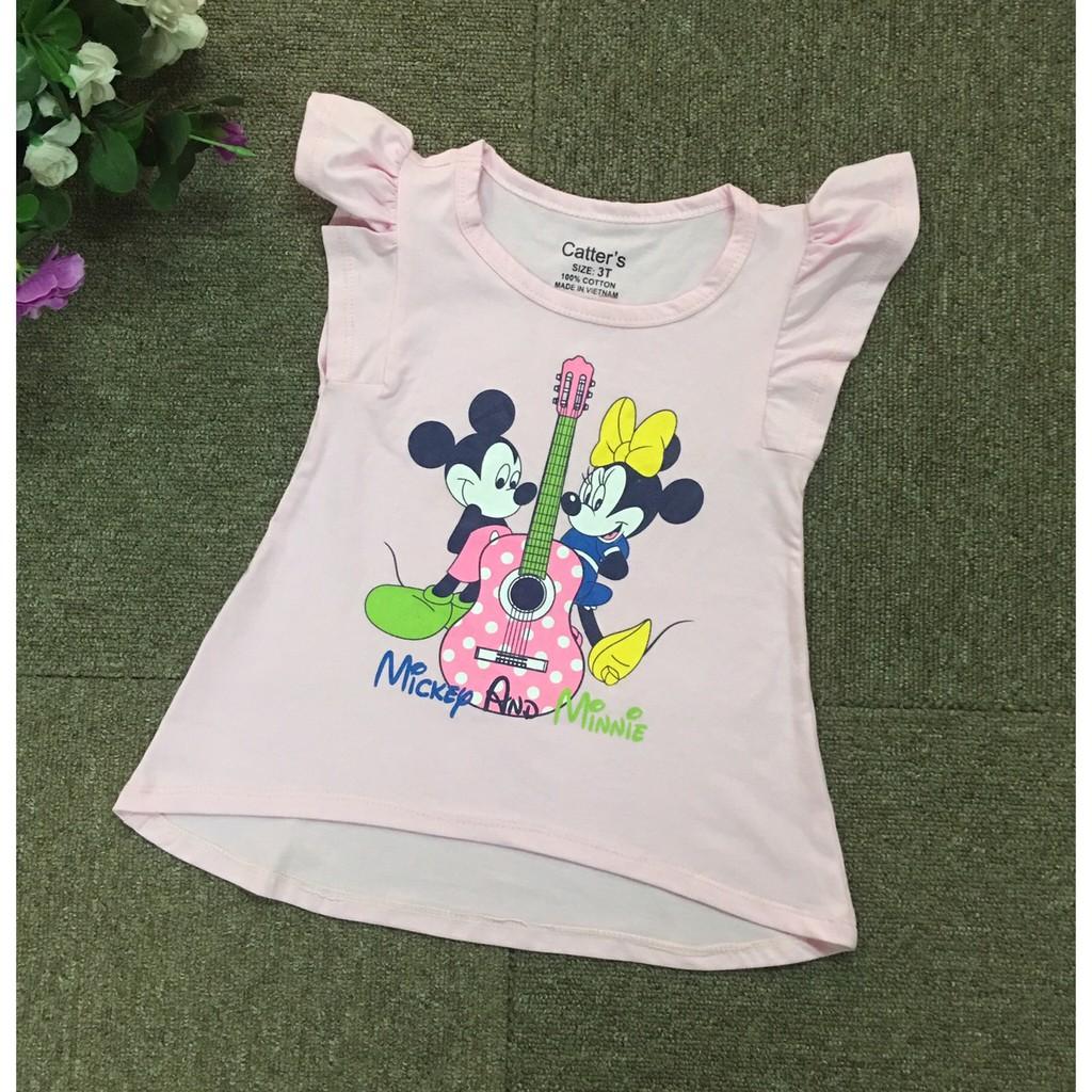 áo bé gái mickey tay bèo size 1-7