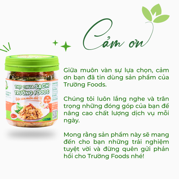 Combo 3 Hộp Thịt Chua Tỏi Ớt Trường Foods 180g/Hộp