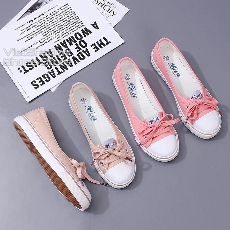 Giày búp bê vải Beier - Chất liệu vải thô, đế cao su siêu bền - 9 màu siêu đẹp - Mã SP 99-202