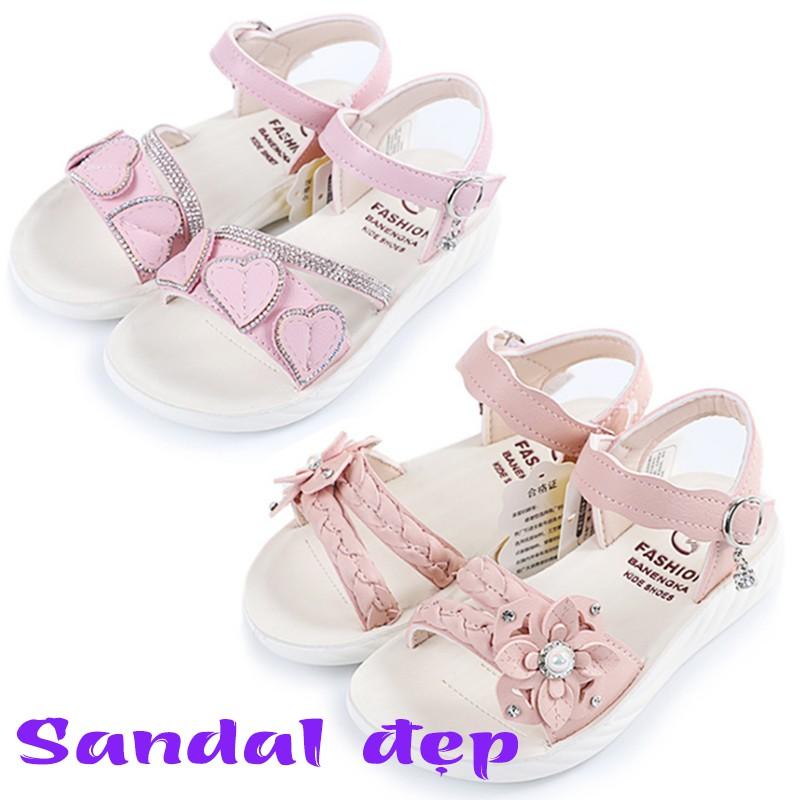 Sandal bé gái Hàn Quốc đế mềm chống trơn trượt quai dán tiện lợi