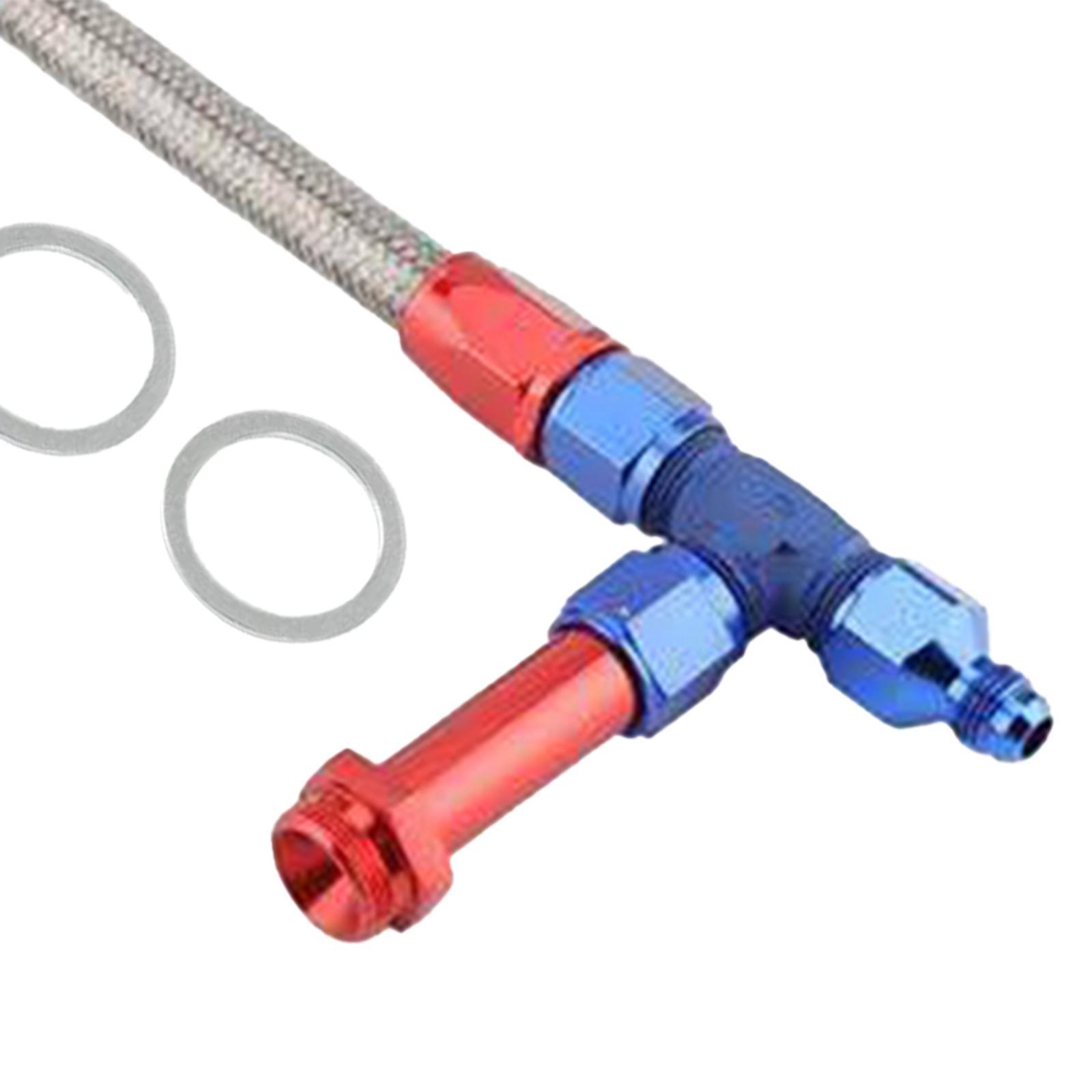 Braided Fuel Line Red Blue