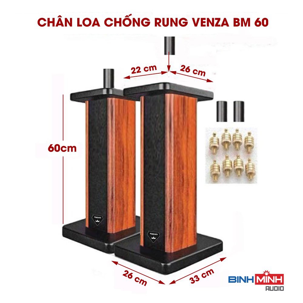 Chân loa gỗ chống rung Venza BM 60 (1 đôi)