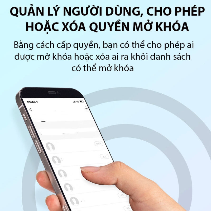 Ổ Khóa Cửa Vân Tay Thông MInh Exsmith P303 Kèm Chìa Khóa Và Mở Bằng Điện Thoại Từ Xa