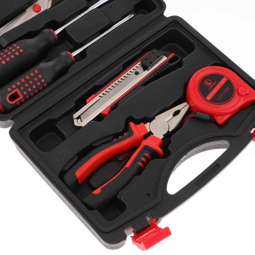 9 PCS Basic Portable Toolbox Kit Repair Home Electrician Tool Generic