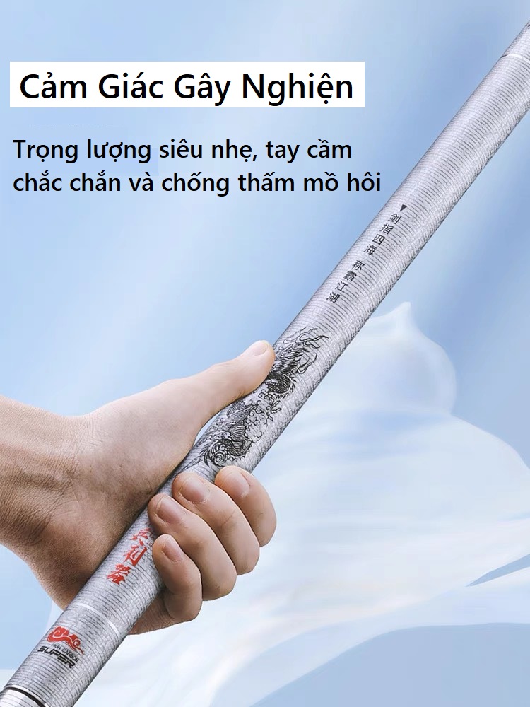 Cần Câu Tay Cao Cấp 6H 19i Lục Mạch Thần Kiếm CT08 Thiết Kế Carbon 46T - Sanami Fishing