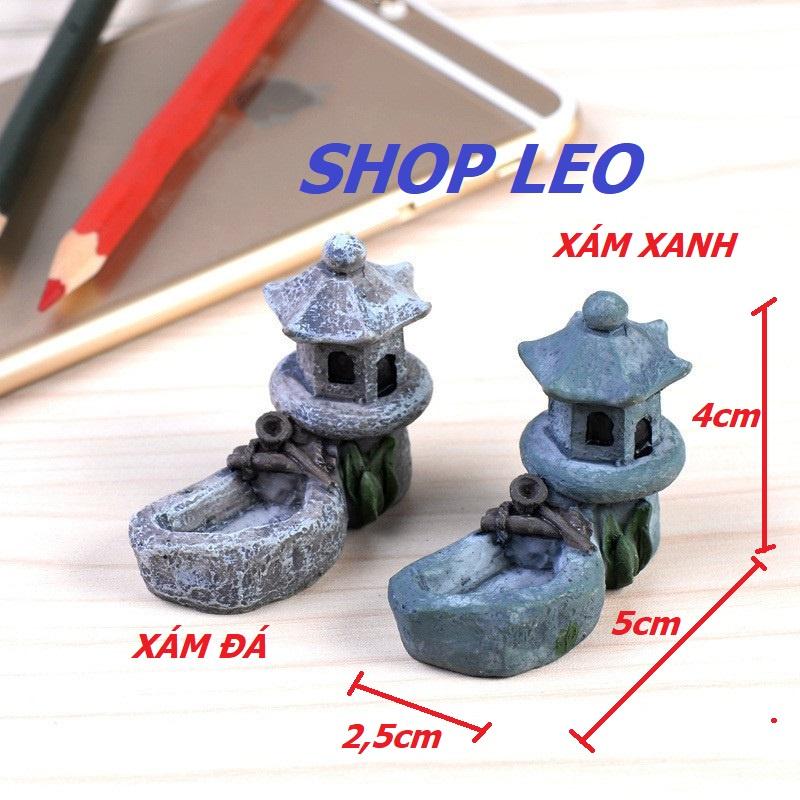 Mô hình Giếng đá- Set terarium - trang trí tiểu cảnh - phụ kiện thủy sinh - shopleo- hồ cá kiếng