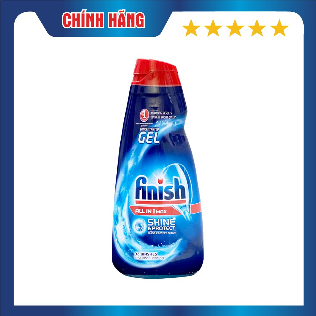 Gel Rửa Bát Finish All In One Max