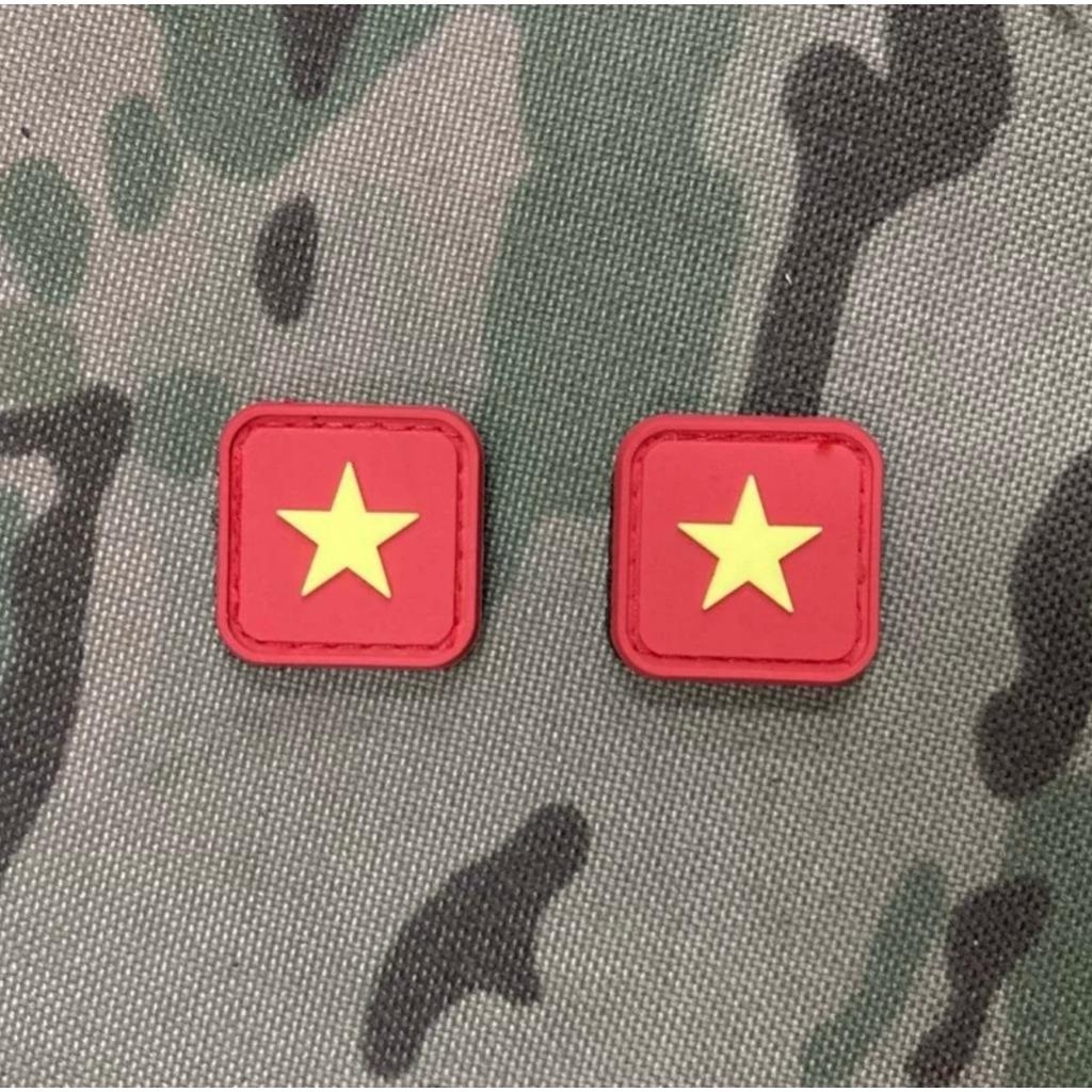 Patch_velcro cao su PVC hình cờ Việt Nam 3D dán ba lô_quần áo_túi xách