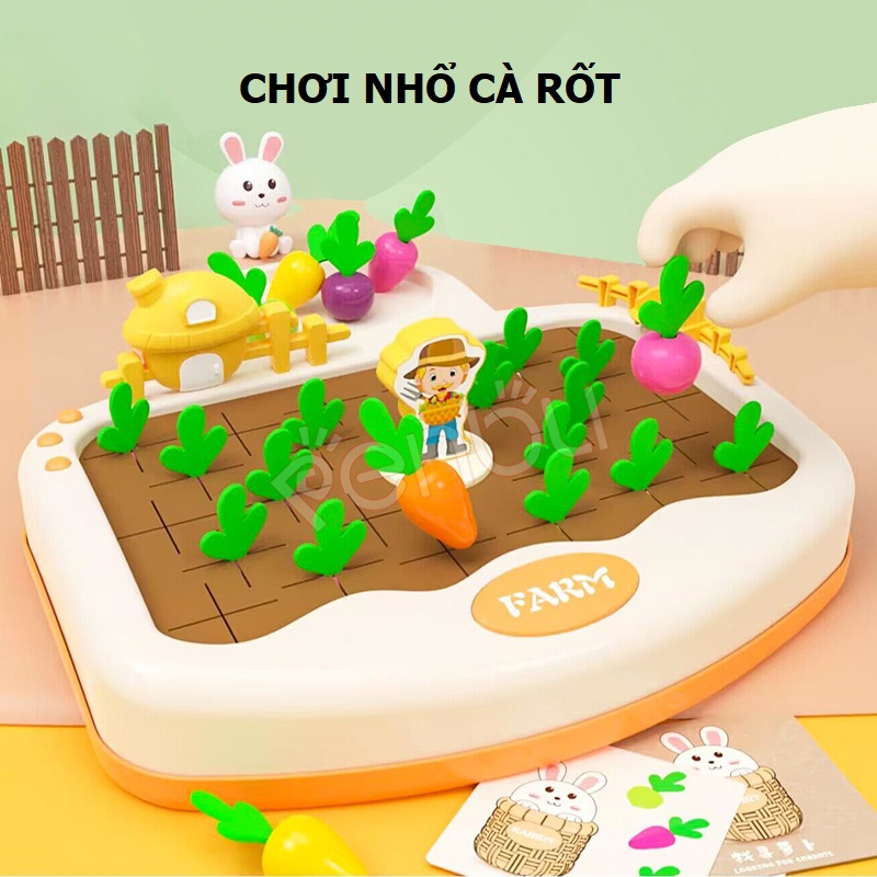 Đồ chơi trẻ em thông minh cân bằng toán học thỏ và nông trại cà rốt cho bé phát triển tư duy trí tuệ, quà tặng sinh nhật