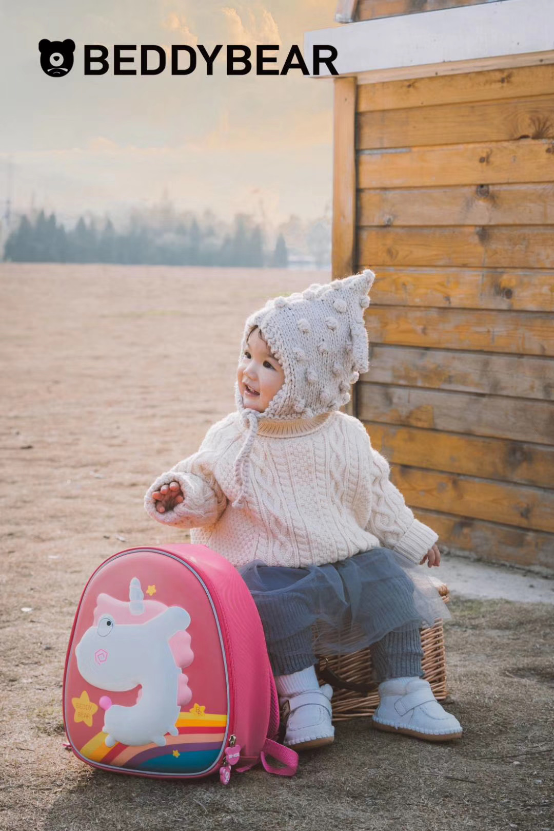 Balo Bé mẫu giáo Beddybear Phù hợp trẻ từ 02 tuổi Thương hiệu Beddy bear - Thiết kế kèm dây chống thất lạc mẫu mới - Sản phẩm bảo hành chính hãng 2 năm