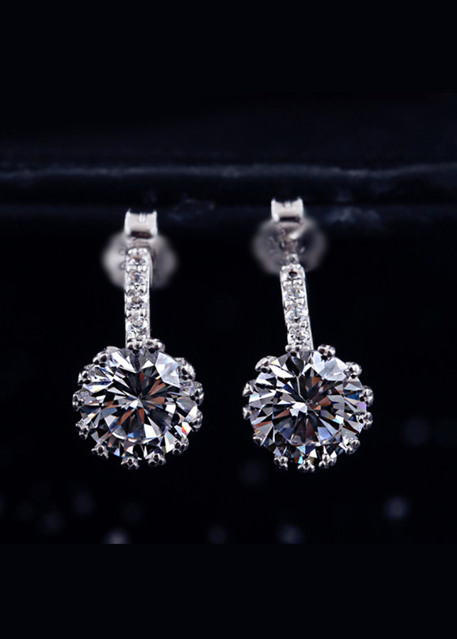 Bông tai nạm đá zircon lấp lánh BHBT346