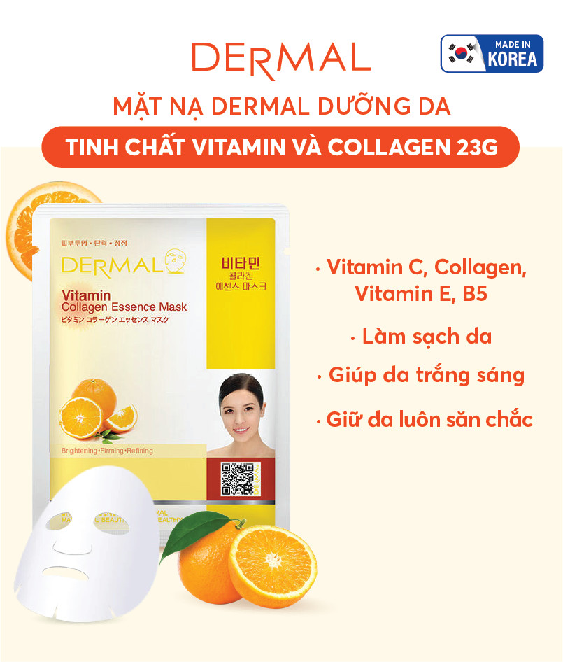 Mặt nạ dưỡng da tinh chất Vitamin Dermal 23gr