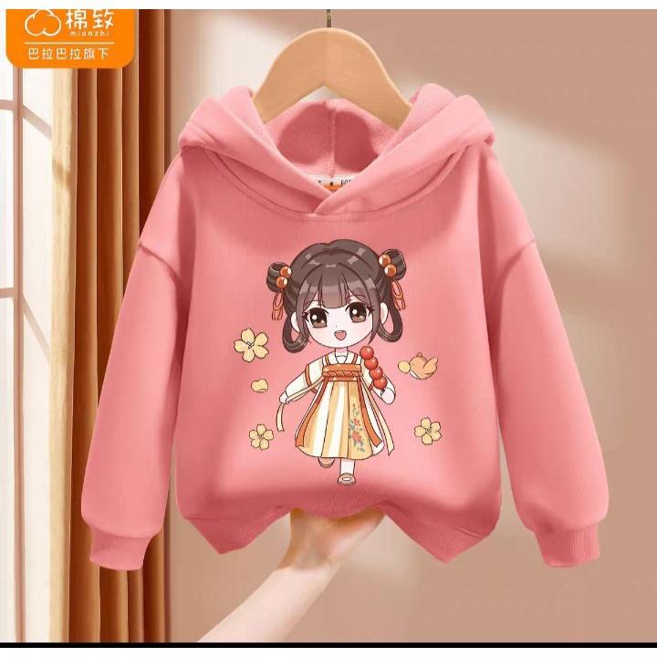 Áo hoodie cô gái trung hoa cho bé gái từ 9 đến 35kg , chất nỉ bông siêu xinh