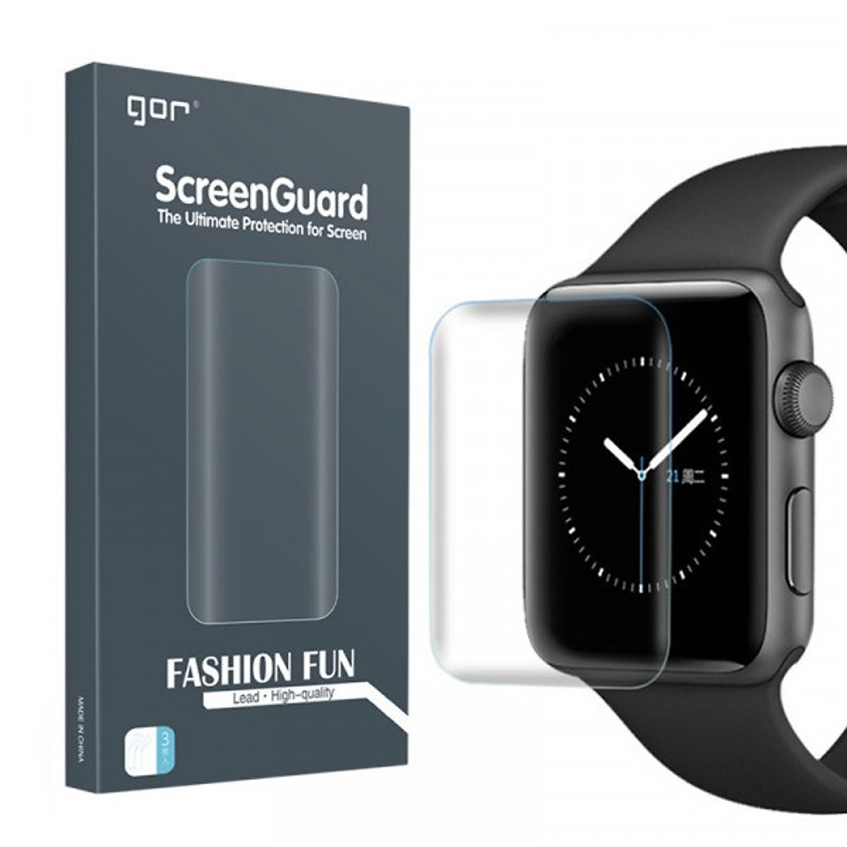 Dán màn hình dẻo GOR dành cho đồng hồ Apple Watch - FULL màn hình chống trầy xước cảm ứng mượt (Bộ 2 miếng) - Hàng Nhập Khẩu