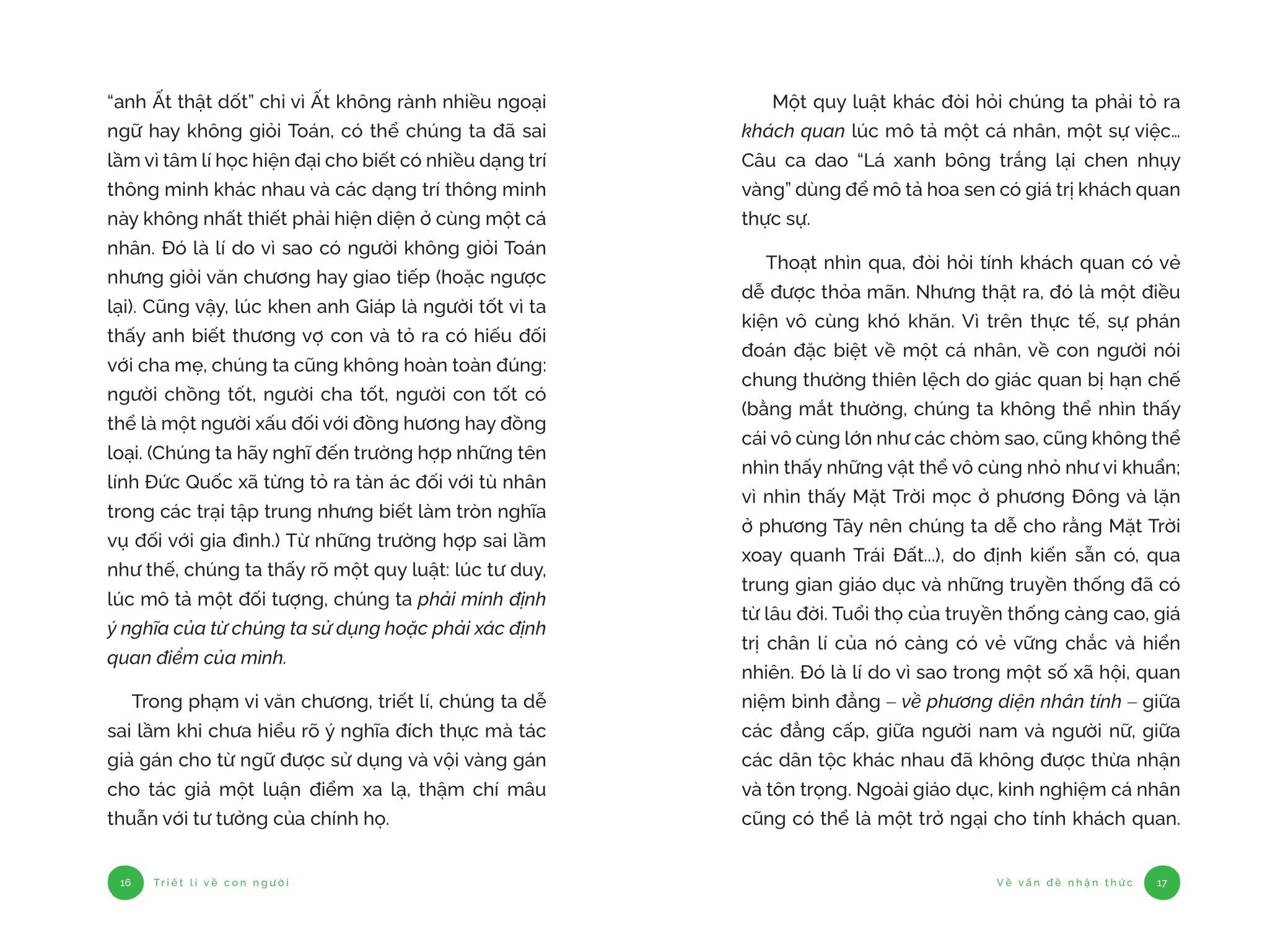 Triết Lí Về Con Người - Về Vấn Đề Nhận Thức