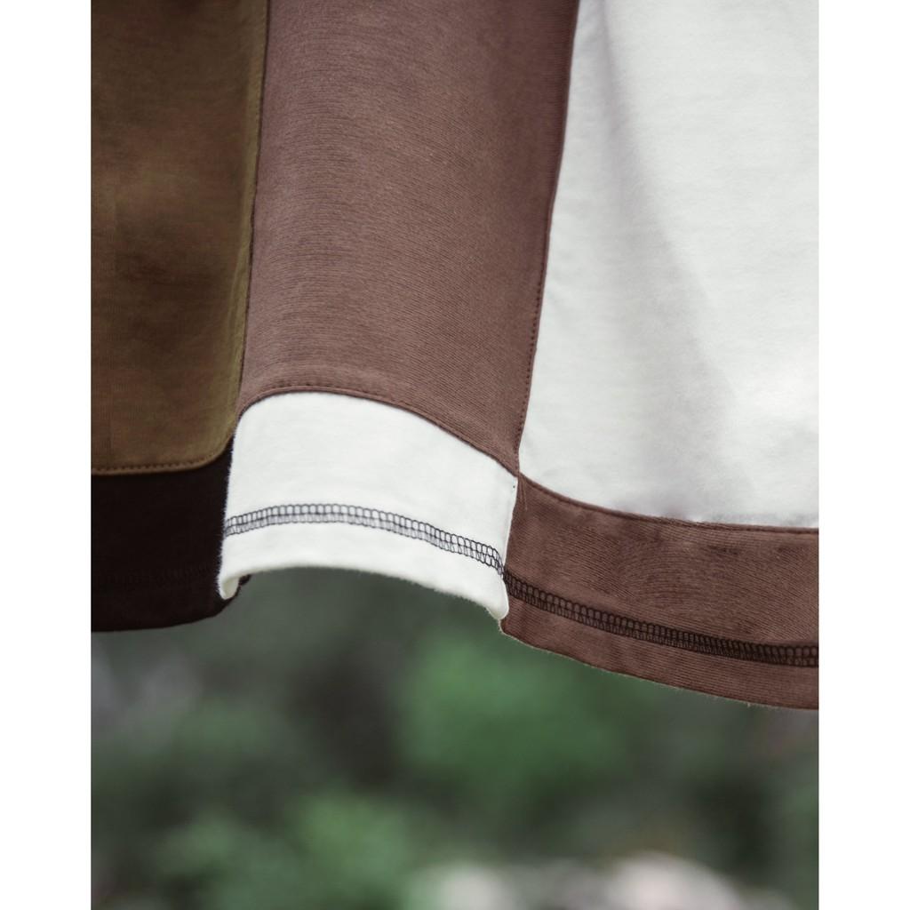Áo thun 'GOLDIE PATCHWORK' ghép mảnh 100% cotton 2 chiều