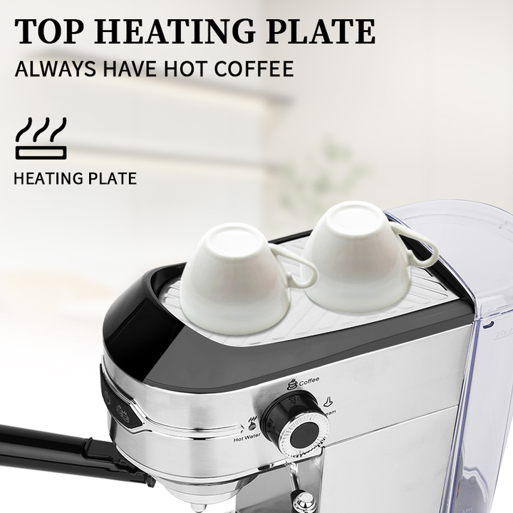 Máy pha cà phê Espresso nhãn hiệu DSP KA3065 - Áp suất 15 bar,  có công suất hoạt động mạnh mẽ lên đến 1450W - HÀNG NHẬP KHẨU