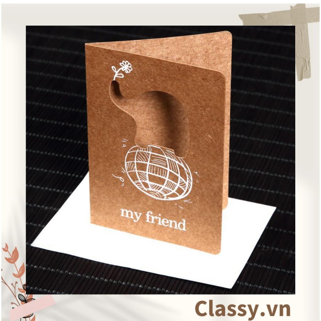 Thiệp chúc mừng Classy hình động vật 6.5x9.2cm, chúc mừng 8-3, 20-11, Sinh Nhật, Lễ lạt, Cảm Ơn , Tình Yêu Q1157