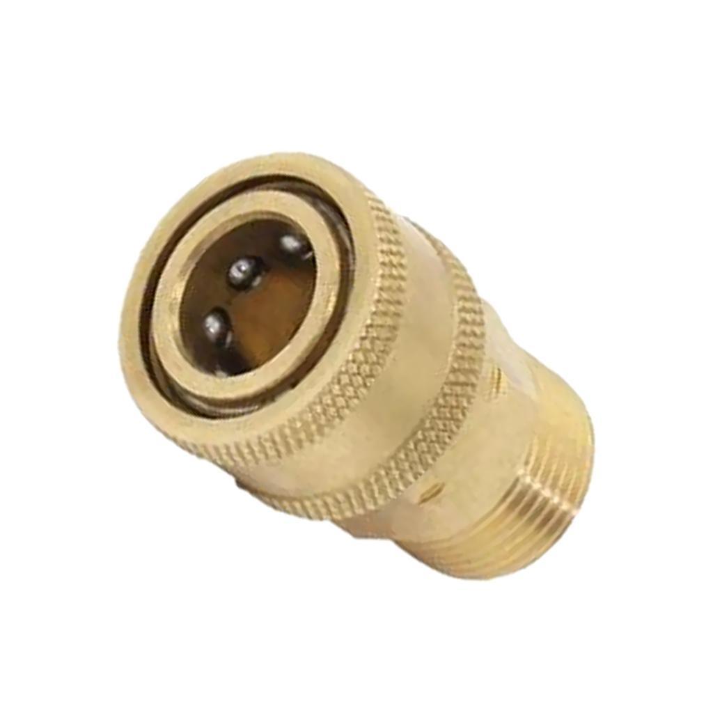 4x Brass M22 to 1/4 Male Pressure Washer Quick Release Socket Connector