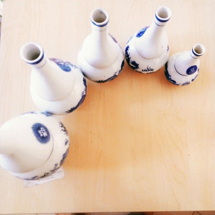 Bầu gốm sứ Bát Tràng, loại 0.5L