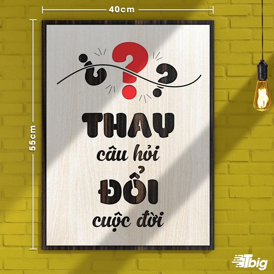 Tranh động lực TBIG125: Thay câu hỏi đổi cuộc đời 40x55cm