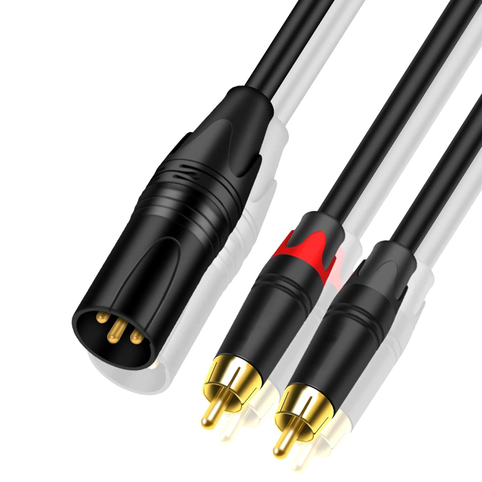 XLR to Dual Cable Phone Plug Male Lead for . Recorders
