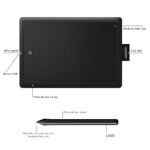 Bảng vẽ Wacom CTL-672 (kích thước lớn) dùng cho thiết kế và đồ họa (cao cấp) - Hàng nhập khẩu