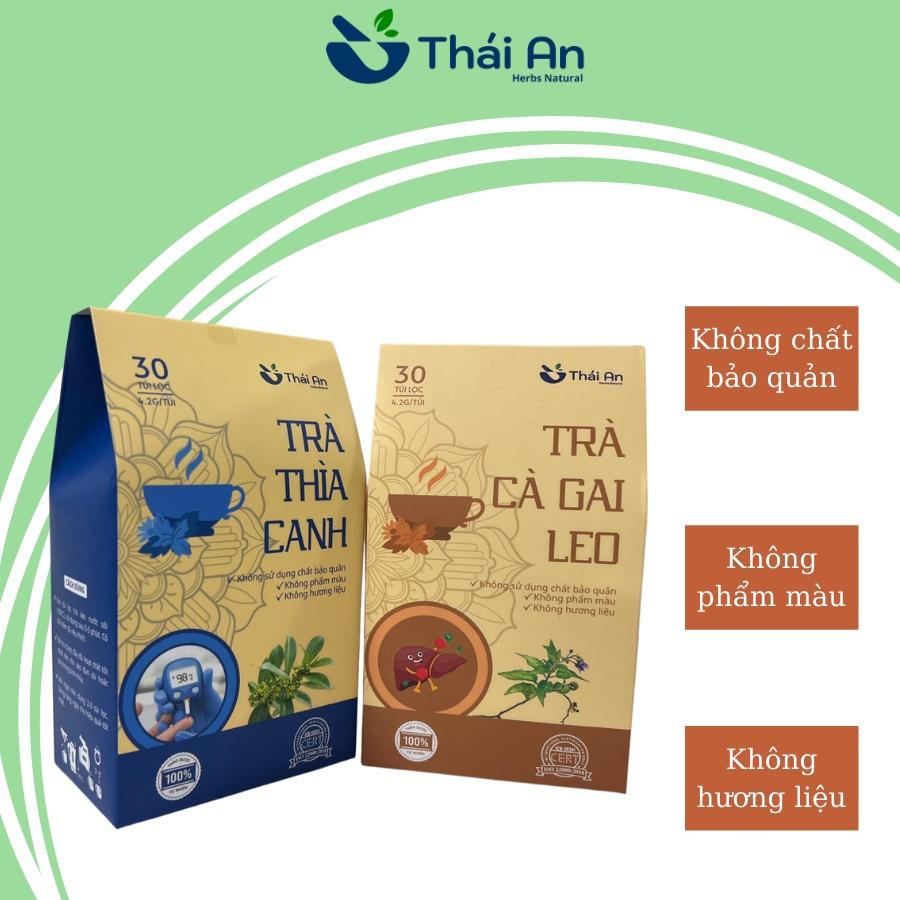 Combo Trà Cà Gai Leo + Trà Thìa Canh Thái An - Trà Túi Lọc Thảo Mộc Hỗ Trợ Sức Khỏe - Thái An Herbs Natural