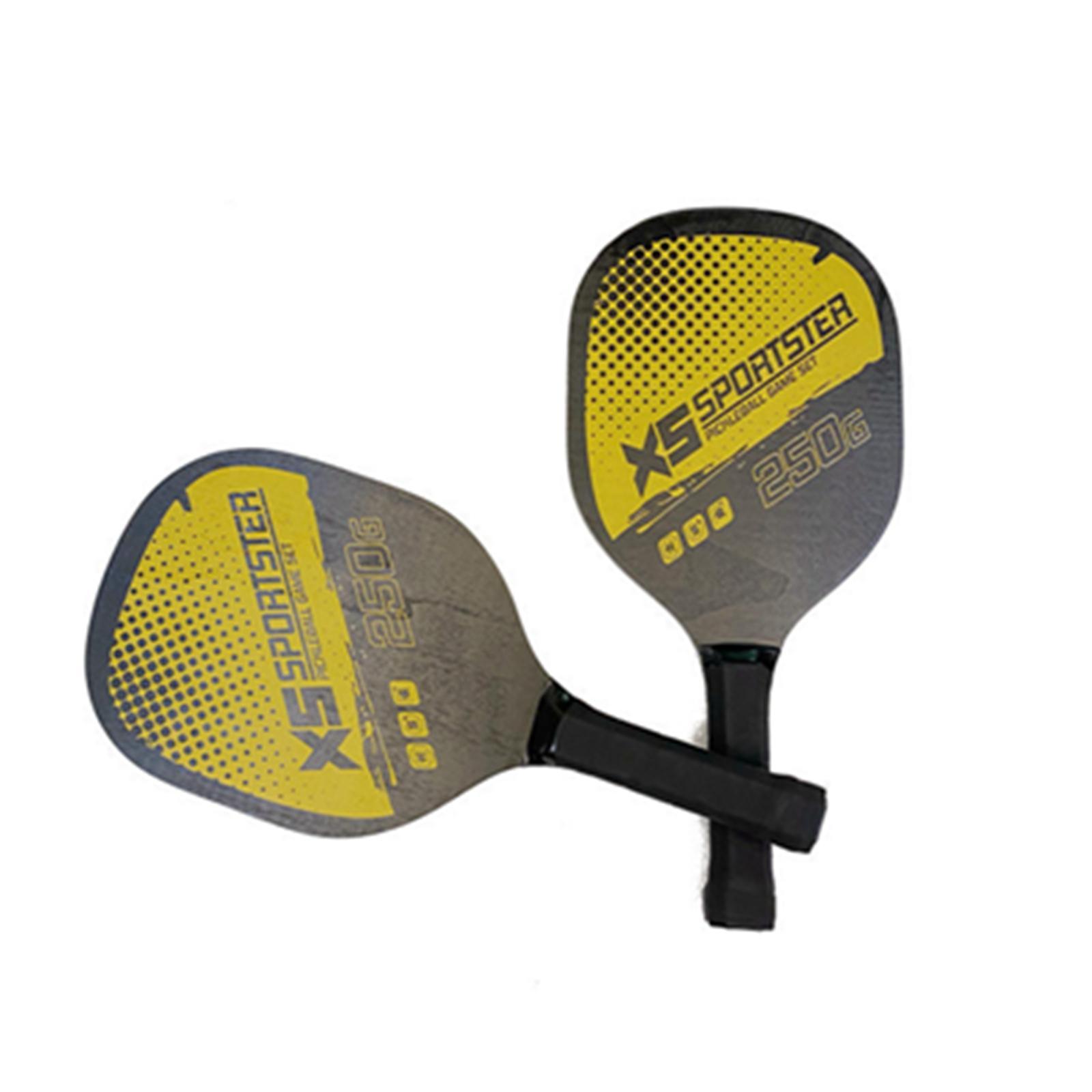 Pickleball Paddles Set 2 Paddles 4 Balls Non Slip Handle 2 Hand Glue 2 Bracers Racquet Pickleball Rackets for Player Beginner Play
